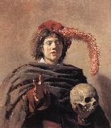 Young Man holding a Skull